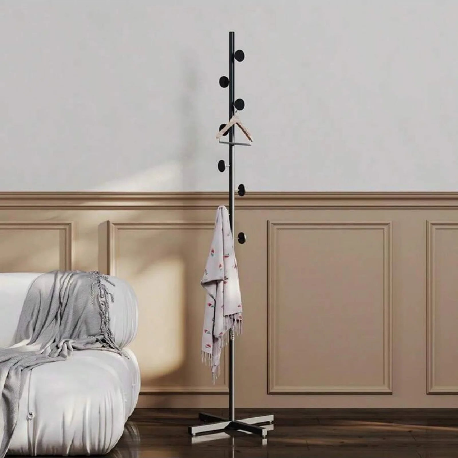 cintre moderne sur pied design pour vêtements intérieur élégant - vue 3 sur 6