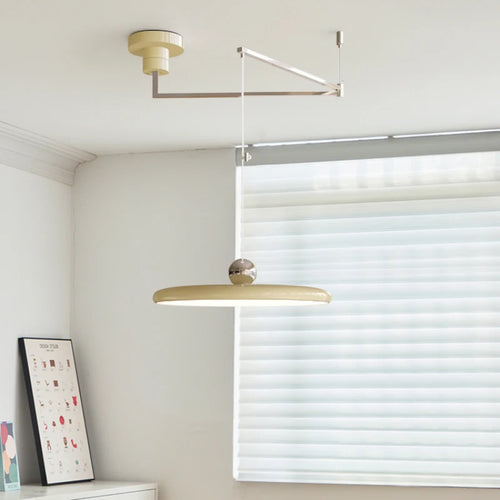 lustre led lumière simple déco maison bras long bar - vue 6 sur 12