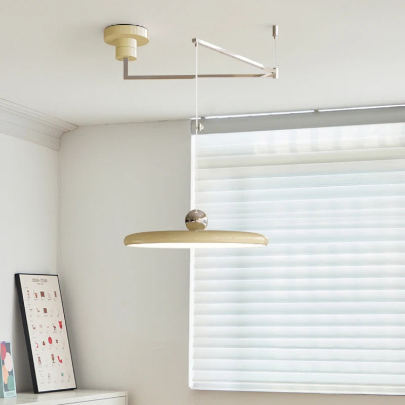 lustre led lumière simple déco maison bras long bar - vue 5 sur 12
