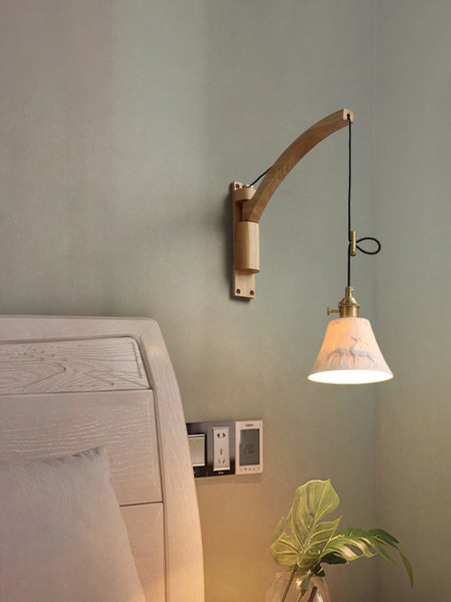 applique murale en bois massif style pêche pour intérieur - vue 3 sur 12