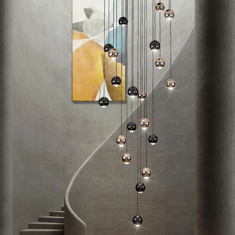 lustre sphérique led minimaliste de luxe pour hôtel - vue 6 sur 17