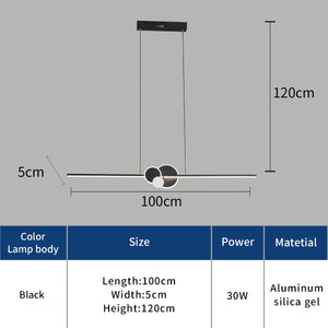 Modern Hanging LED Chandelier Tables, Restaurants, Kitchens, Minimum Ceiling Chandeliers, Home Decorative Lights, Linear