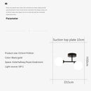 Modern minimalist glass ceiling light black gold 1/2 heads indoor lighting for hallway, aisle, balcony, entryway, cloakroom