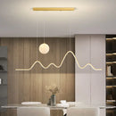 Minimalist Nordic chandelier with creative starry sky lighting