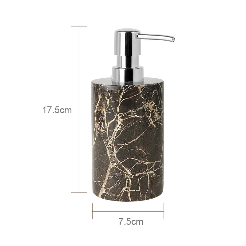 accessoires de salle de bain en marbre naturel ensemble luxe - vue 16 sur 27