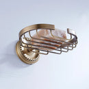 Antique copper Crystal Soap net stand, Toilet Bathroom Accessories hanger Wall Mounted with soap dish Retro design Shelf