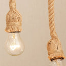 Vintage industrial loft pendant light in hemp rope, 1 to 5 heads