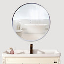 Minimalist circular metal mirror for decoration and makeup
