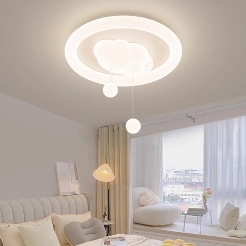 plafonnier nuage pour chambre d'enfant style crémeux et ludique - vue 6 sur 9