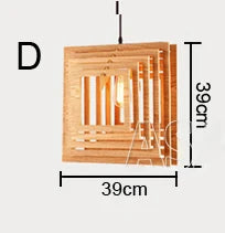 suspension en bois moderne style nordique goutte d'eau décorative idéale loft - vue 10 sur 11