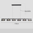 lustre minimaliste italien en verre rayé avec lumières led