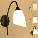 lampe de chevet américaine antique en verre et fer led pour hôtel