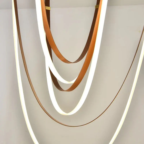 Post-modern minimalist creative strip chandelier for contemporary interiors - vue 5 sur 9
