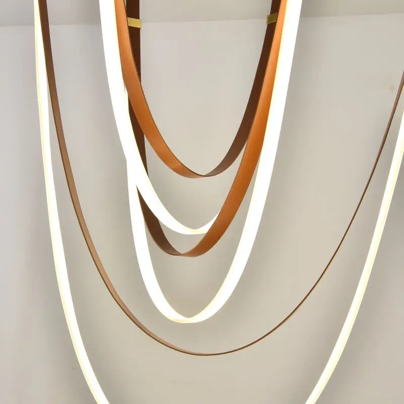 Post-modern minimalist creative strip chandelier for contemporary interiors - vue 5 sur 9