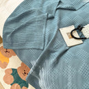 Plaid coton gaufré respirant decoratif salon chambre