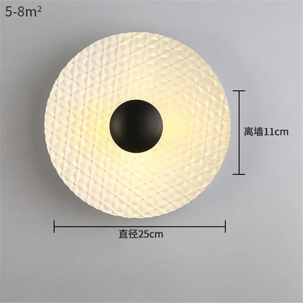 applique murale LED ronde en métal nordique décoratif pour intérieur moderne - vue 13 sur 23