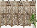 Carved Room Dividers,6 Panel Room Divider With Hand Carved Vintage Style Room Dividers And Folding Privacy Screens