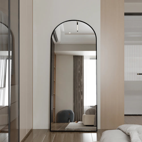 Bow Full Length Mirror 180x80cm, Full Body Wall Mirror With Aluminum Frame,Full Body Mirror for Bedroom Living Room - vue 4 sur 7