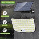 256 LED lumière solaire extérieure Super lumineux projecteurs avec télécommande IP65 étanche 3 Modes applique murale pour la décoration de jardin
