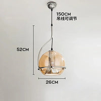 suspension en verre ambré style nordique moderne luminaire décoratif
