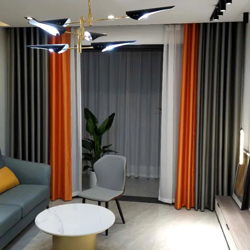 Rideau style nordique moderne occultant plissé salon chambre - vue 9 sur 13
