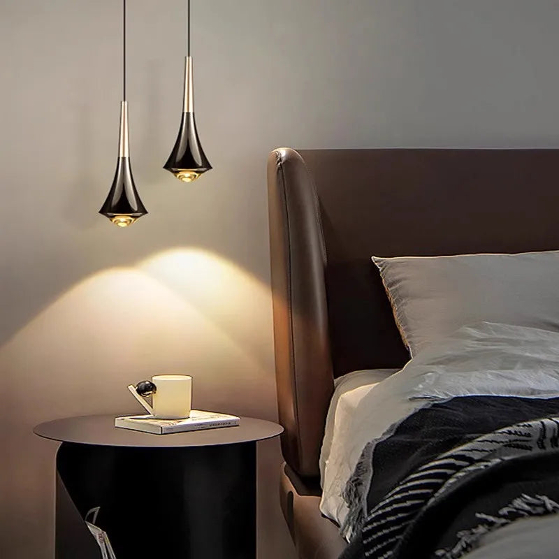 Suspension double lumière luxe plafond - vue 5 sur 7