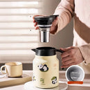 Théière isotherme panda inox 1l infusion vapeur