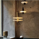 lustre en marbre et métal pour décoration nordique élégante