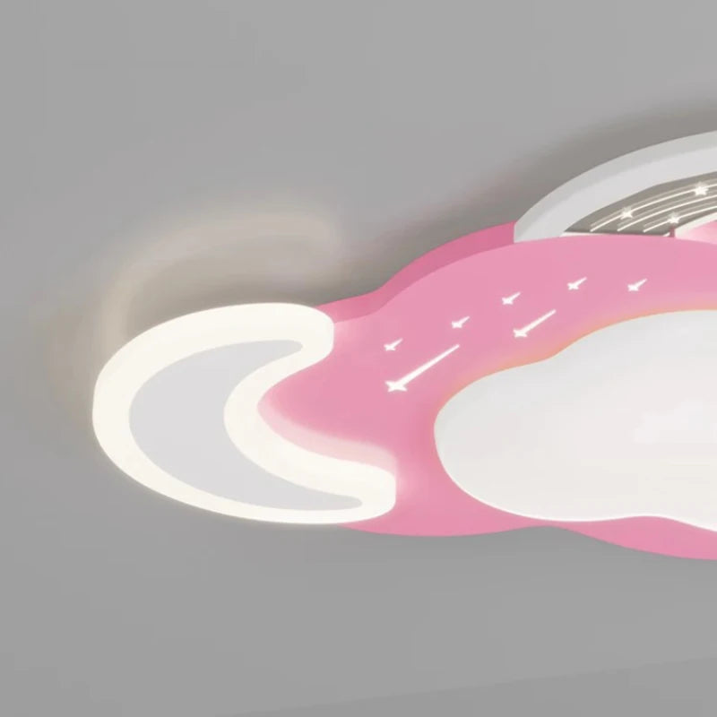 plafonnier moderne nuage arc-en-ciel pour chambre enfant - vue 7 sur 8