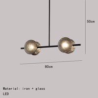 suspension moderne en verre et métal réglable en hauteur