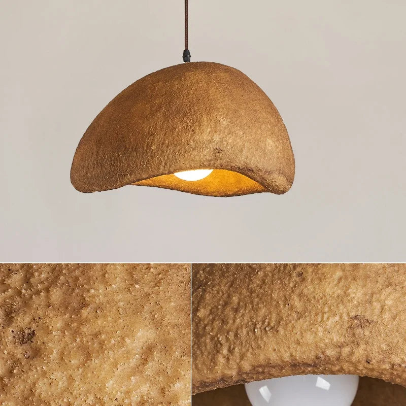 suspension nordique à led wabi-sabi en résine décorative pour intérieur créatif - vue 2 sur 29