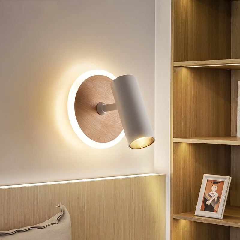 applique murale led pivotante projecteurs rotatifs ambiances chevet wabi-sabi - vue 5 sur 8