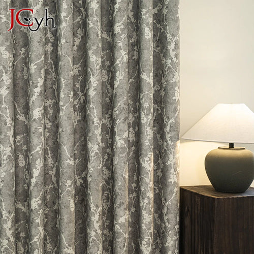 Rideau occultant floral style moderne pour salon chambre