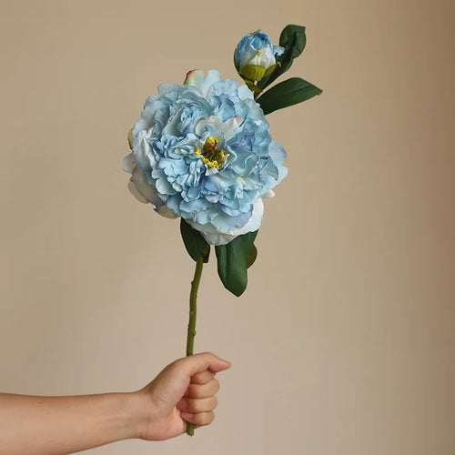 Artificial silk peony plant for interior decoration realistic flowers - vue 5 sur 12