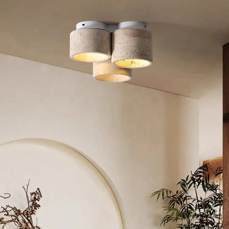 plafonnier en marbre naturel lampe suspendue pierre