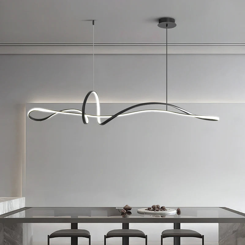lustre minimal personnalisé nœud papillon éclairage moderne 2023 - vue 4 sur 8