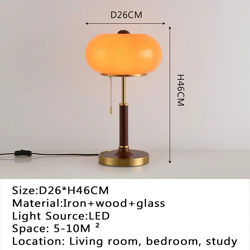 Modern desk lamp, retro creative living room, study room, villa, hotel bedroom, interior decoration, glossy LED bedside lamp - vue 13 sur 21
