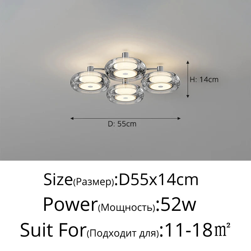 plafonnier italien design moderne éclairage intérieur luxe minimaliste - vue 12 sur 12