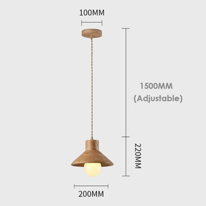 Wood pendant light for interior decor and lighting