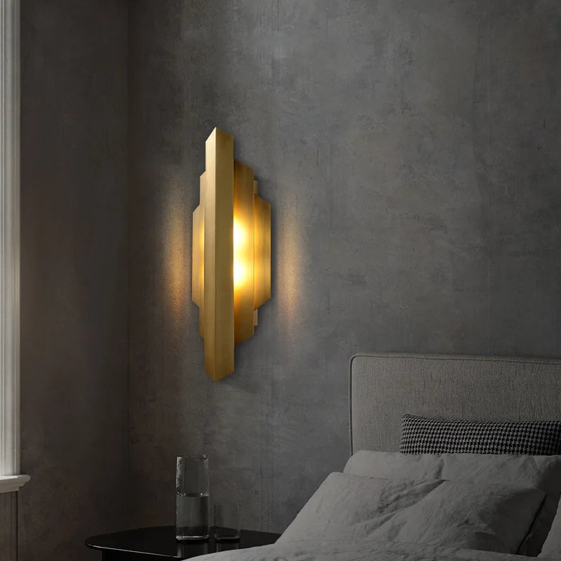 applique murale moderne en acier inoxydable doré avec ampoule g4 - vue 4 sur 7
