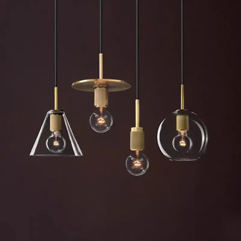 Minimalist nordic copper chandelier luxury design for modern interiors - vue 3 sur 12