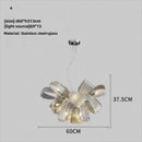 Minimalist floral glass chandelier for modern interiors