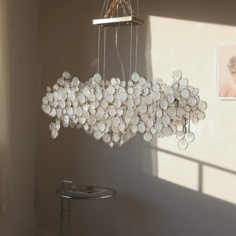 lustre led en verre design créatif et simple moderne