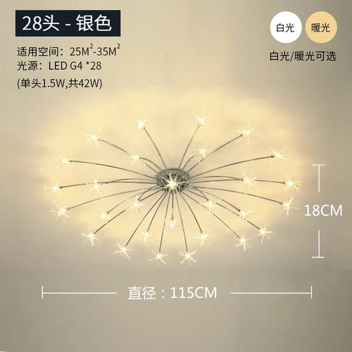plafonnier étoile led pour éclairage intérieur moderne - vue 12 sur 18