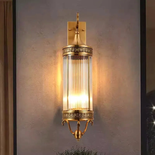 applique murale d'extérieur antique en cuivre étanche à led