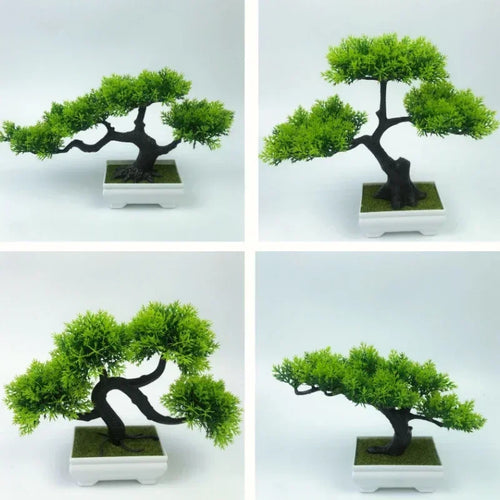 Artificial bonsai plants, small tree flower pots, fake plants, bedroom table decoration flower pots, hotel garden decoration - vue 2 sur 10
