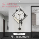 New Design Creative Wall Art Clock, Silent Pendulum Clock, Living Room Wall Decor Clocks, Metal Home Wall Decorations, Large