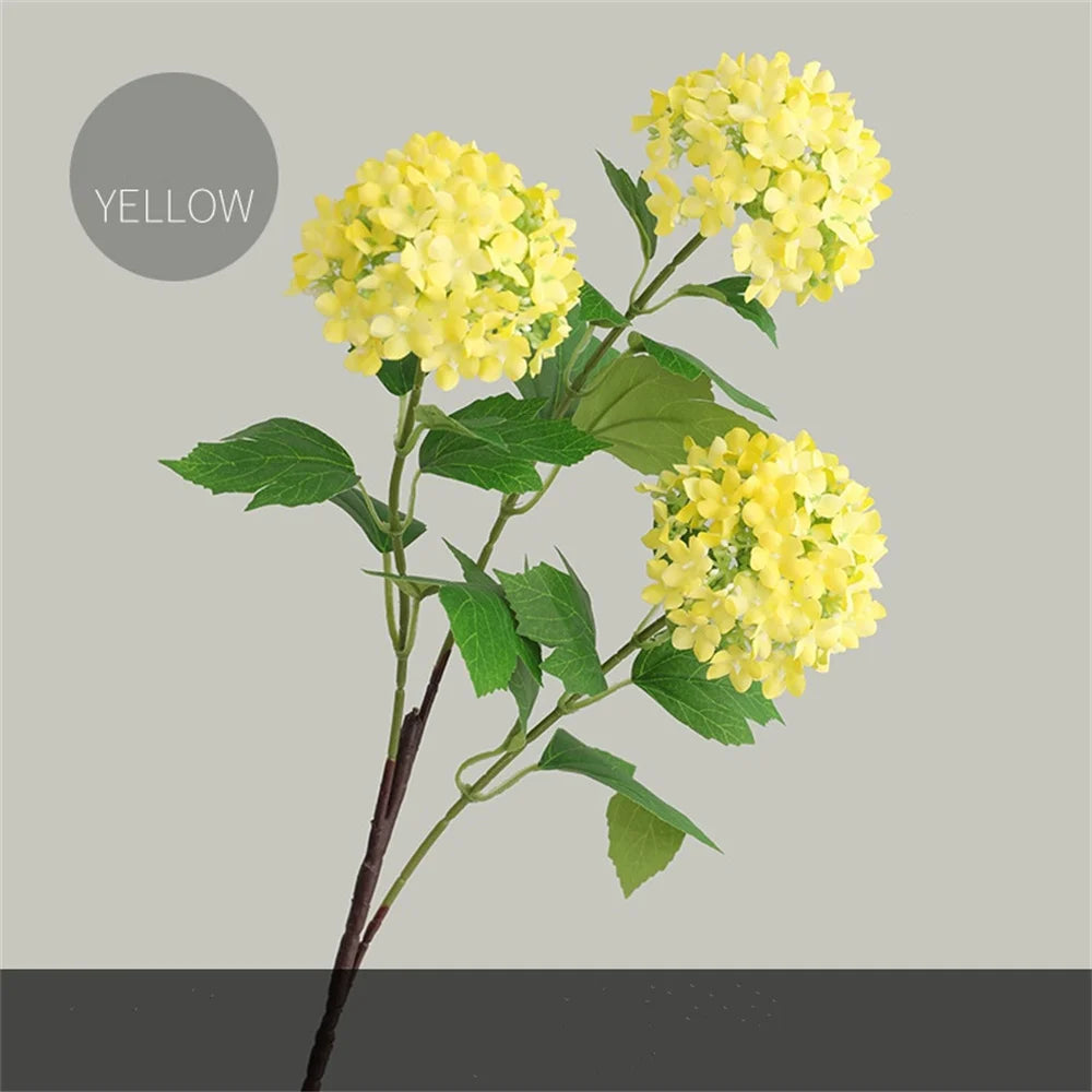 bouquet d'hortensias artificiels en soie pour décoration de mariage - vue 9 sur 13