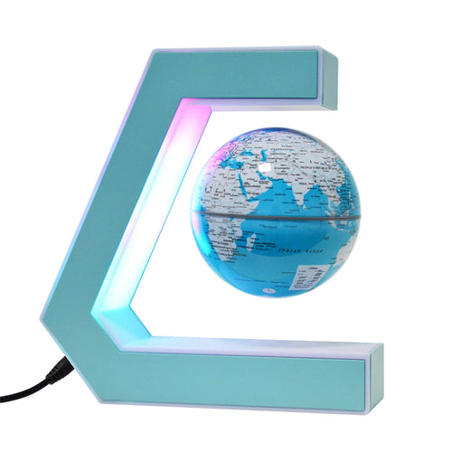 Magnetic Levitating Globe Frame with LED Light Cool Tech Decor Birthday Christmas Gift for Men Boys Boyfriend,Office Desk Gadget - vue 2 sur 7