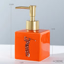 WHYOU Cermic Separate Shampoo Shower Gel Bottle, Liquid Soap Dispensers, Emulsion, Latex Hand Wish Bottles, Bathroom Accessories